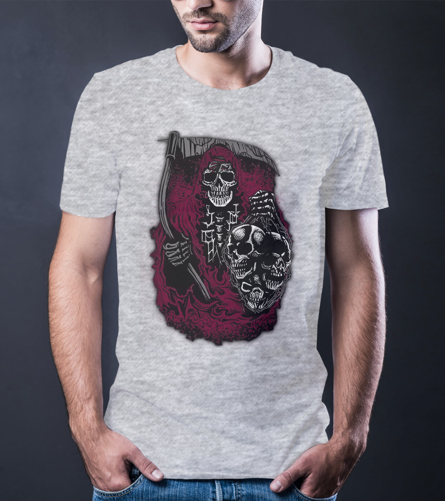 Atlanta Falcons 03 Grim Reaper Skull T-Shirt