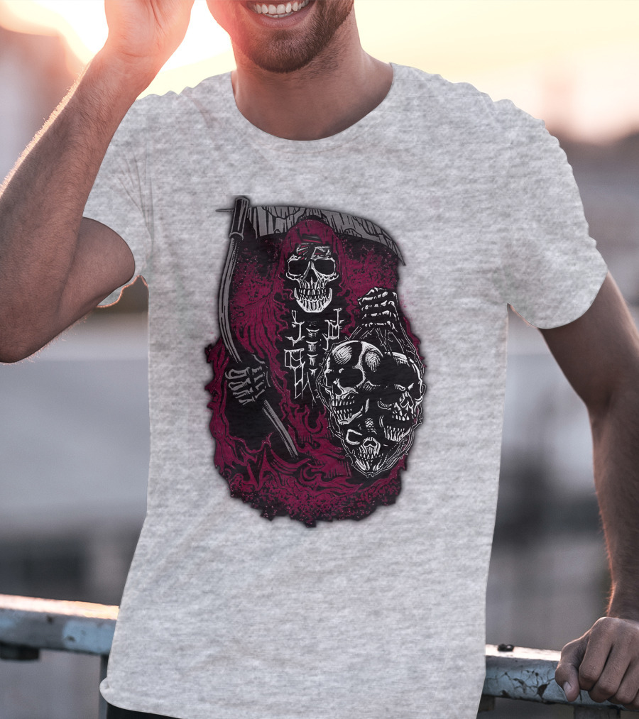 Atlanta Falcons 03 Grim Reaper Skull T-Shirt