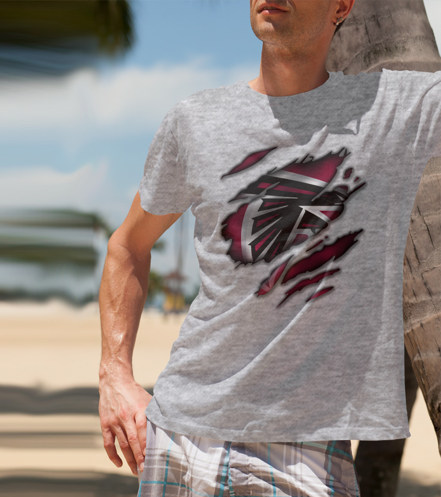 Atlanta Falcons Logo Claw Marks T-Shirt