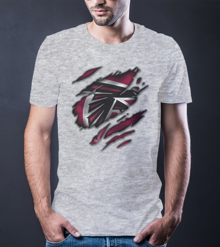Atlanta Falcons Logo Claw Marks T-Shirt