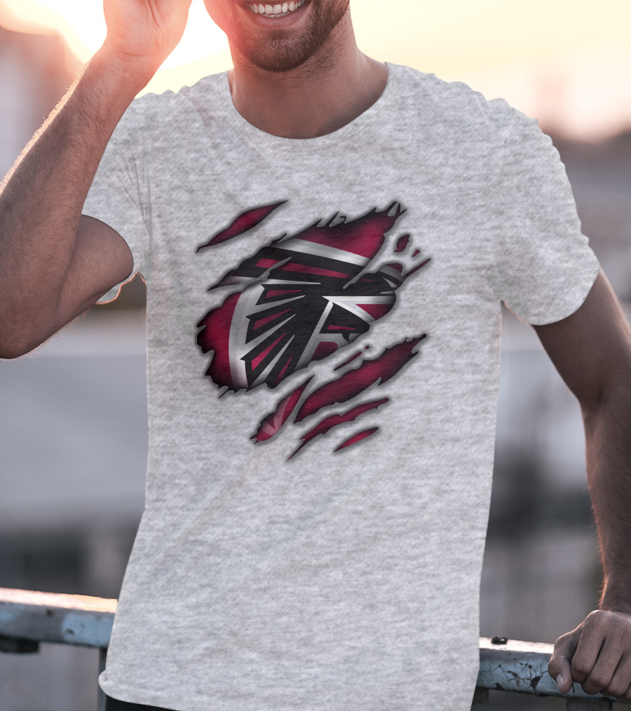 Atlanta Falcons Logo Claw Marks T-Shirt