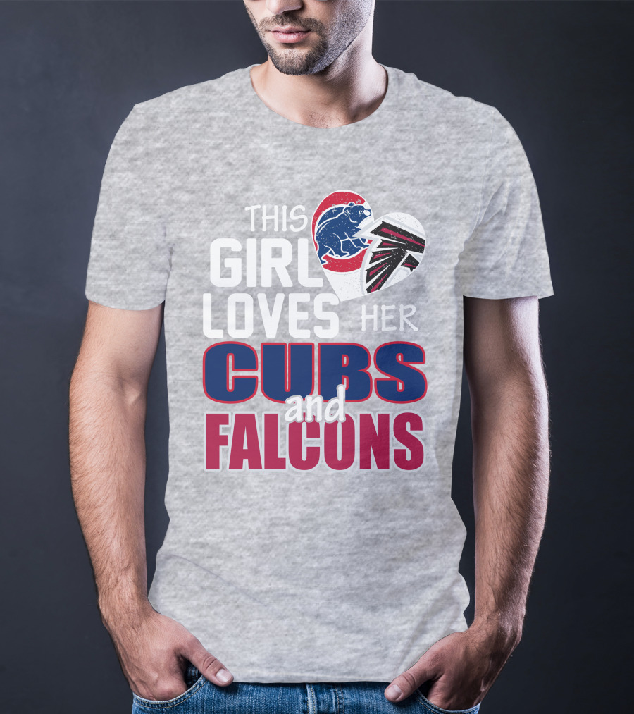 This Girl Loves Her Cubs And Falcons T-Shirt