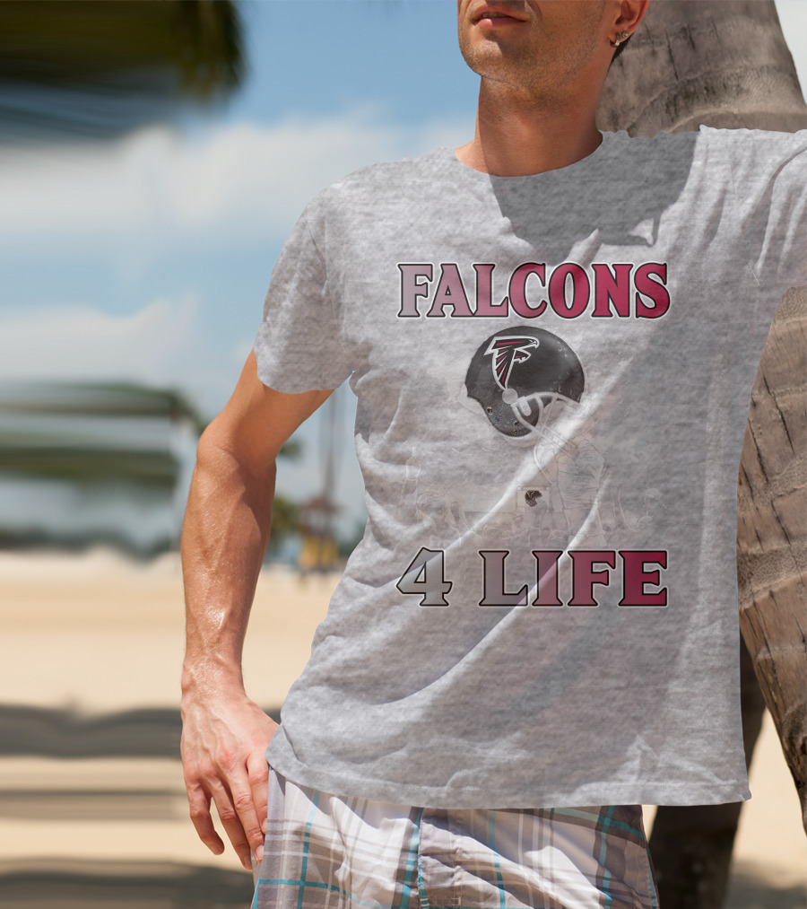 Falcons 4 Life Atlanta Falcons Helmet Team Spirit T-Shirt