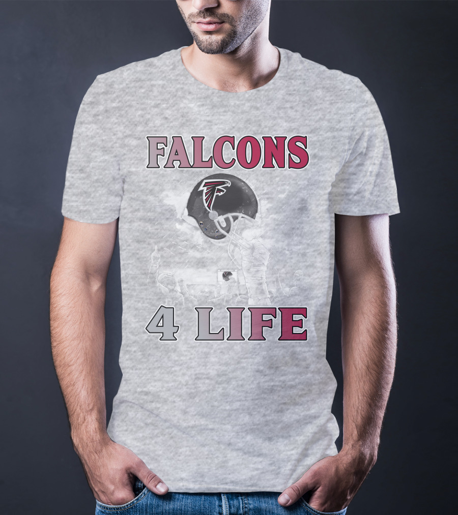 Falcons 4 Life Atlanta Falcons Helmet Team Spirit T-Shirt