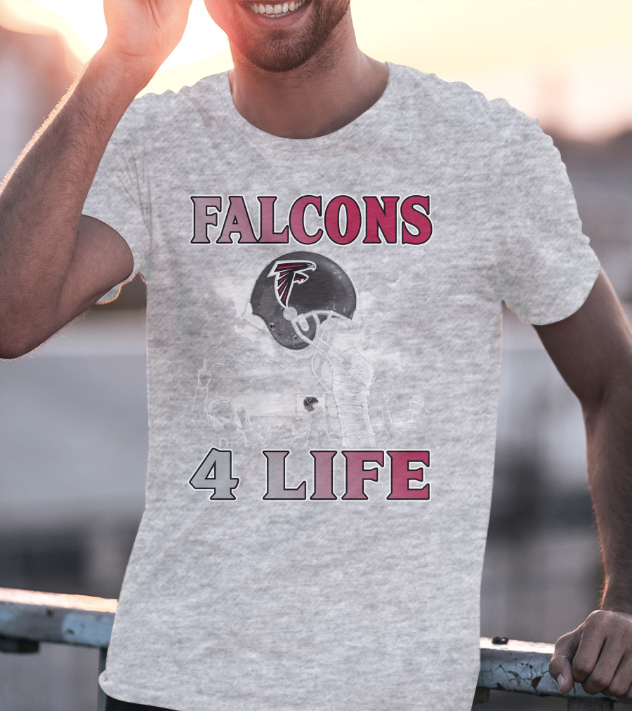 Falcons 4 Life Atlanta Falcons Helmet Team Spirit T-Shirt
