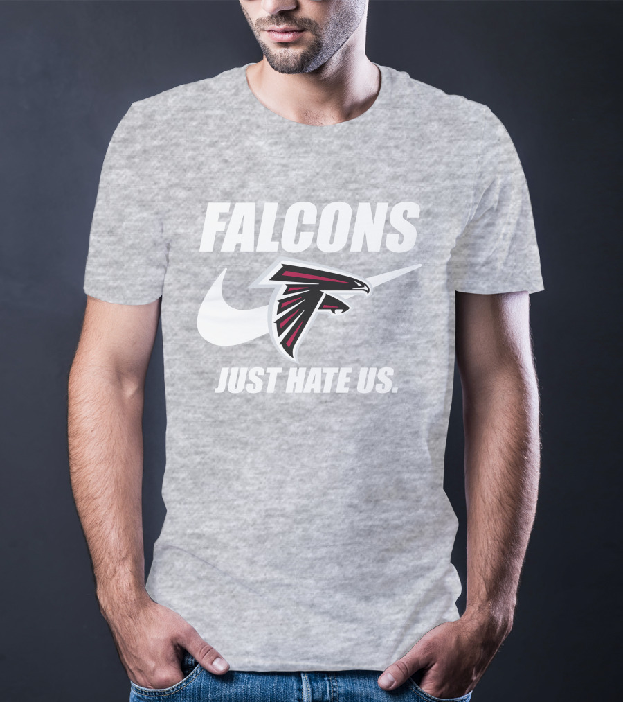 Falcons Nike Logo Just Hate Us T-Shirt