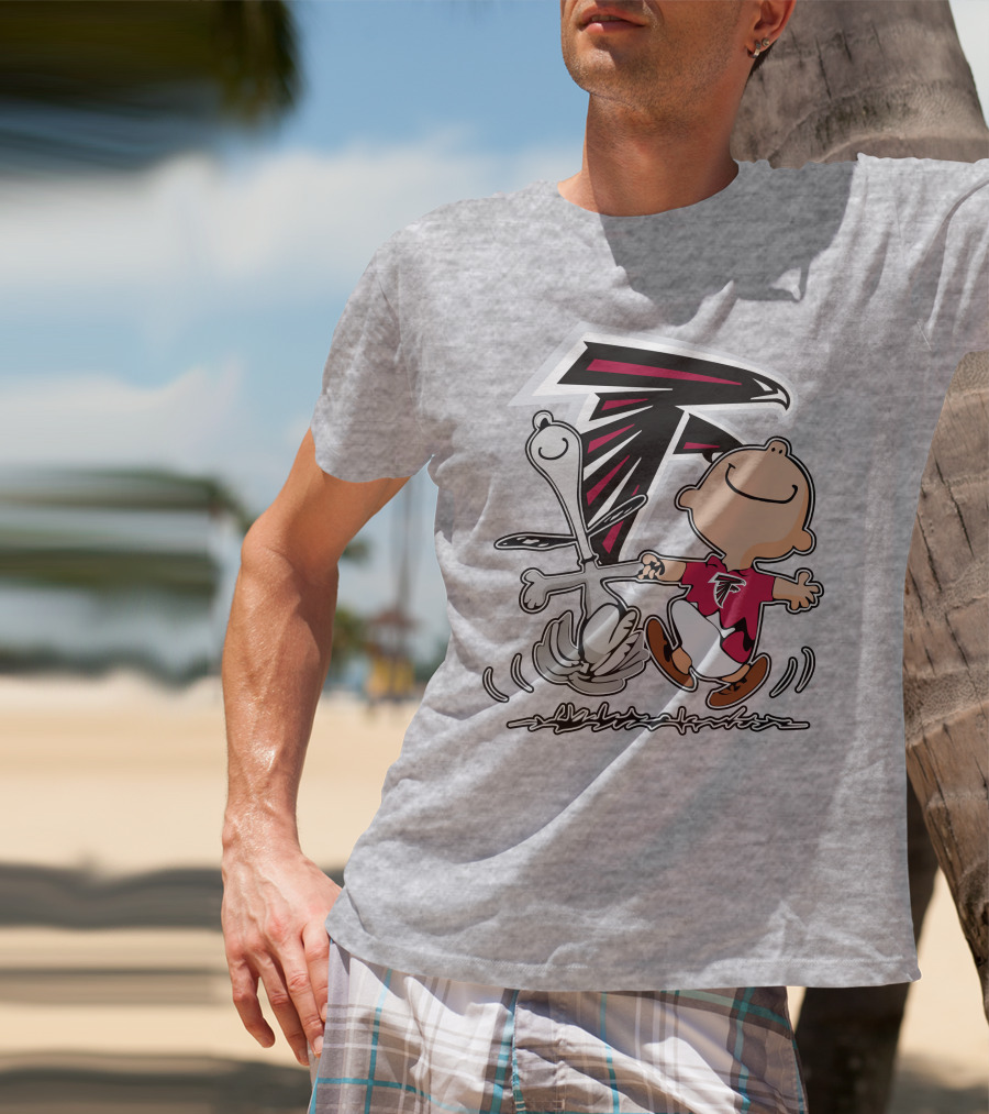 Atlanta Falcons Snoopy Dance Nfl Fan Artwork T-Shirt