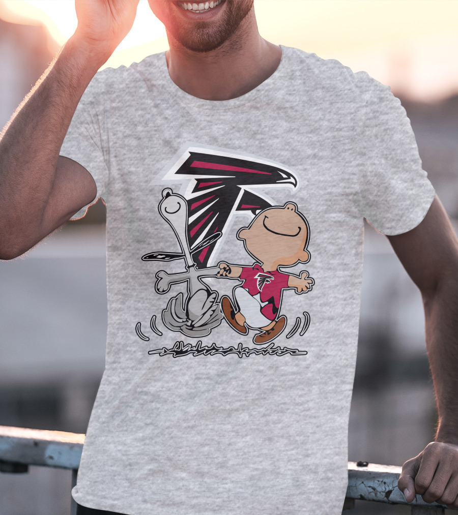 Atlanta Falcons Snoopy Dance Nfl Fan Artwork T-Shirt