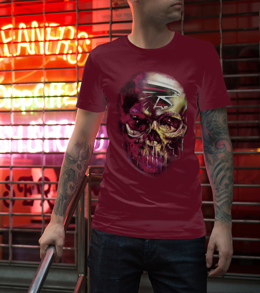 Atlanta Falcons Skull Art T-Shirt