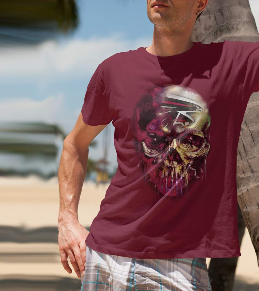 Atlanta Falcons Skull Art T-Shirt
