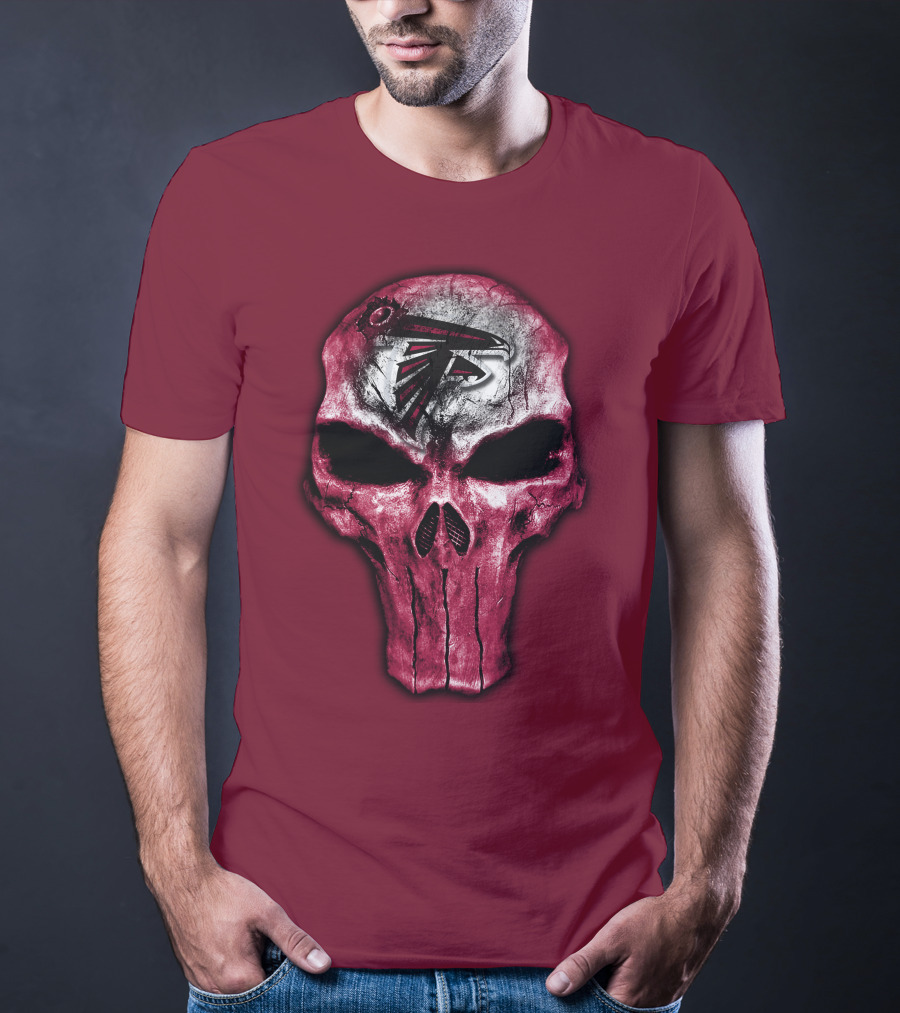 Atlanta Falcons Skull Logo Design 52 T-Shirt