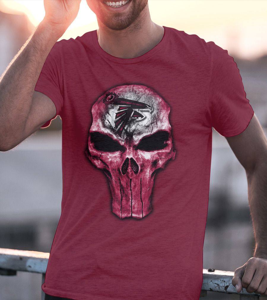 Atlanta Falcons Skull Logo Design 52 T-Shirt
