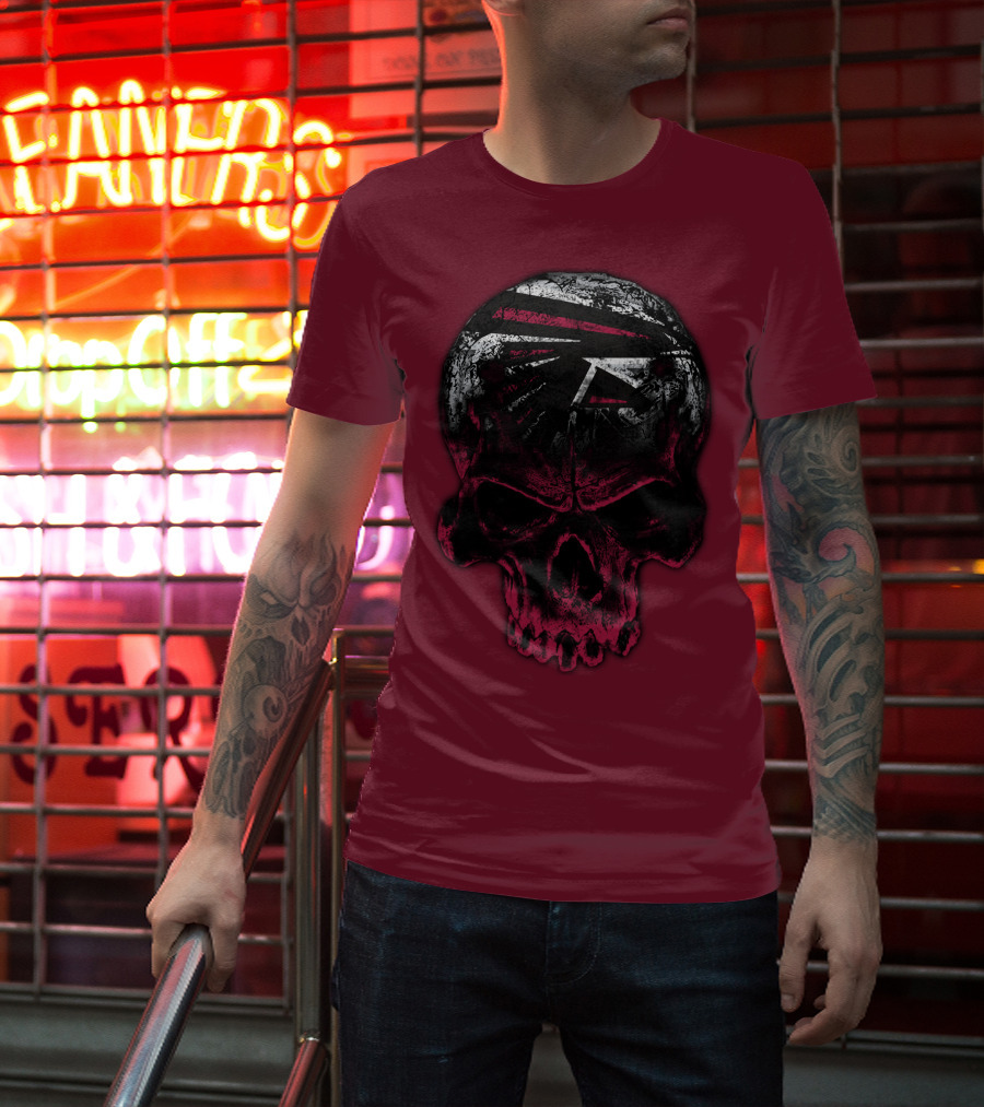 Atlanta Falcons Skull Emblem 67 T-Shirt