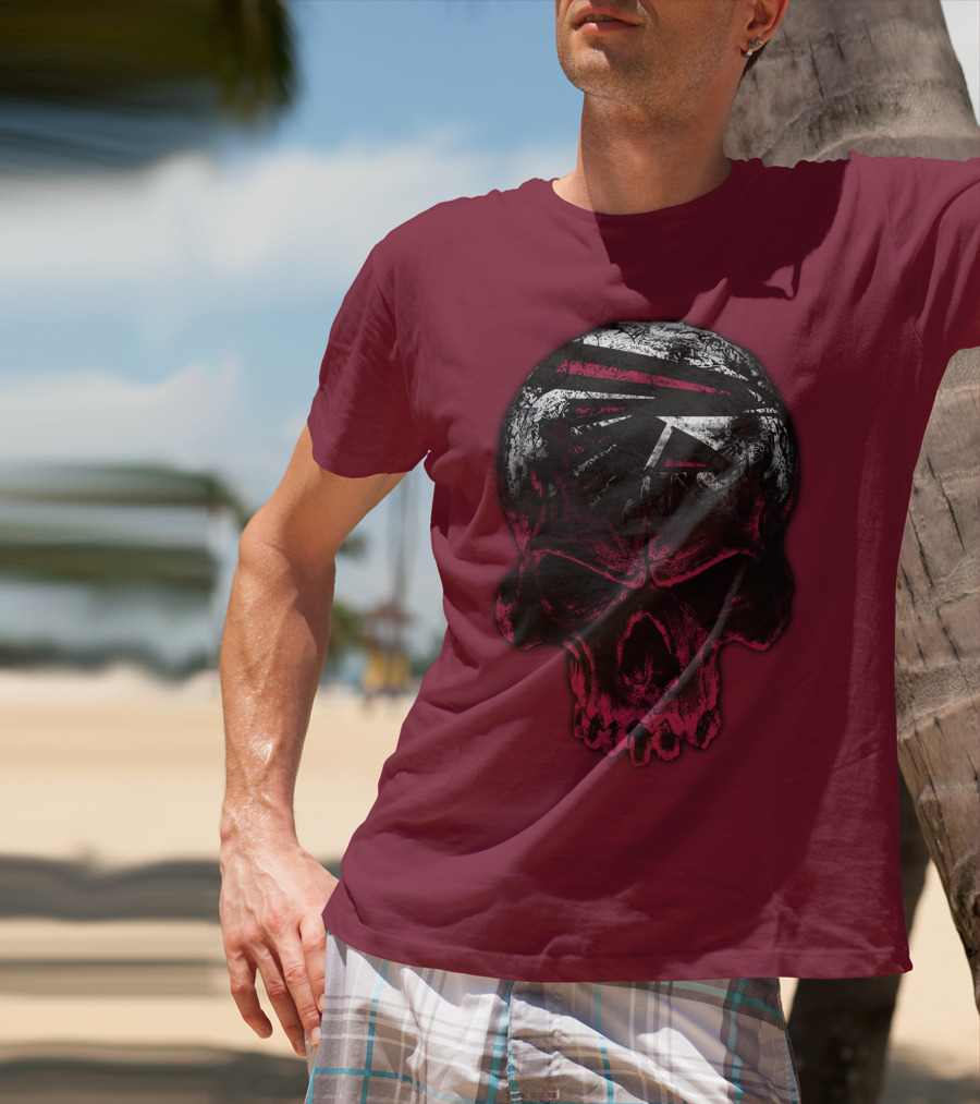 Atlanta Falcons Skull Emblem 67 T-Shirt