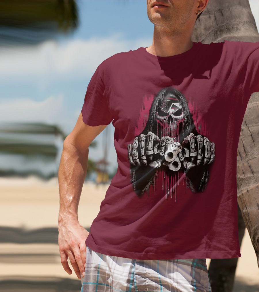 Atlanta Falcons Skull Grim Reaper T-Shirt