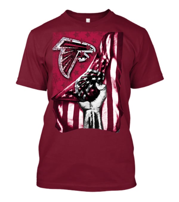 Atlanta Falcons American Flag Pride Banner T-Shirt