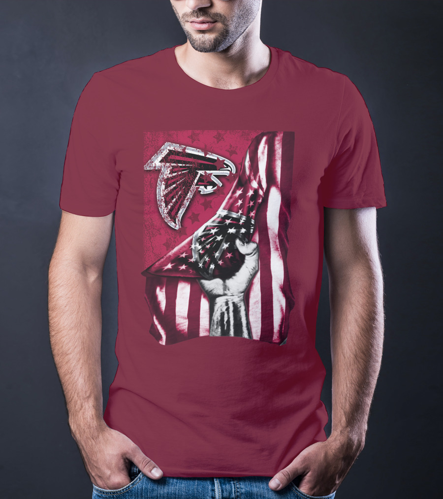 Atlanta Falcons American Flag Pride Banner T-Shirt