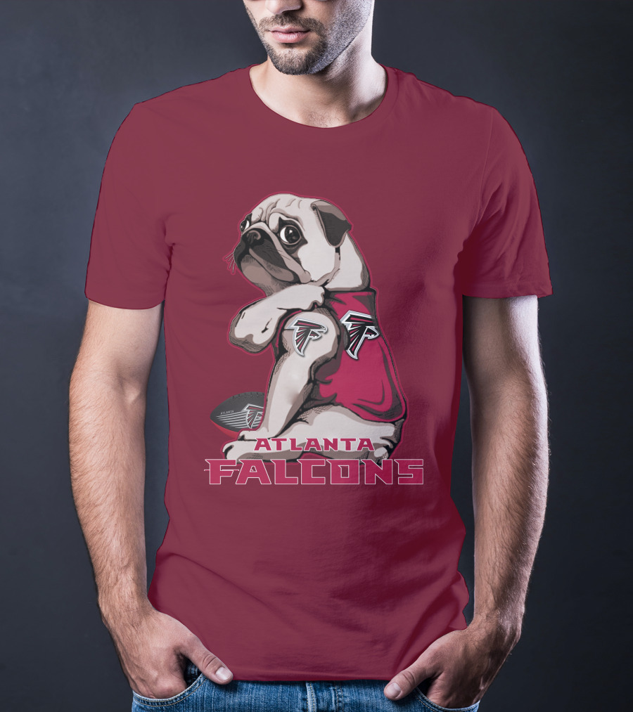 Pug Atlanta Falcons Football Team Mascot T-Shirt
