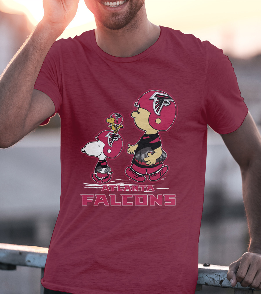 Atlanta Falcons Snpfootball Peanuts Characters T-Shirt