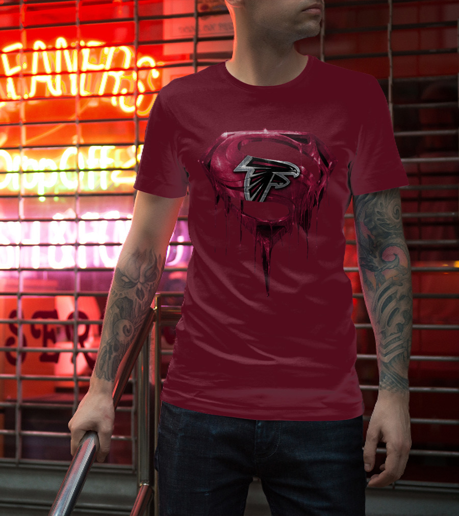 Spm Atlanta Falcons Superhero Emblem T-Shirt