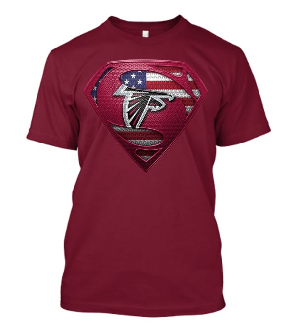 Spm Atlanta Falcons American Flag Superman T-Shirt
