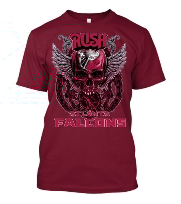Rush Atlanta Falcons Skull Wings T-Shirt