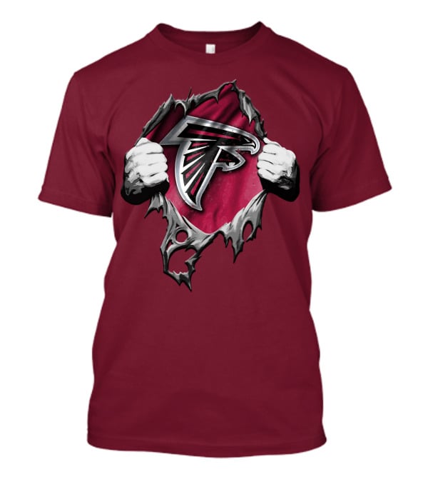 Atlanta Falcons Ripped Logo Inside Torn T-Shirt