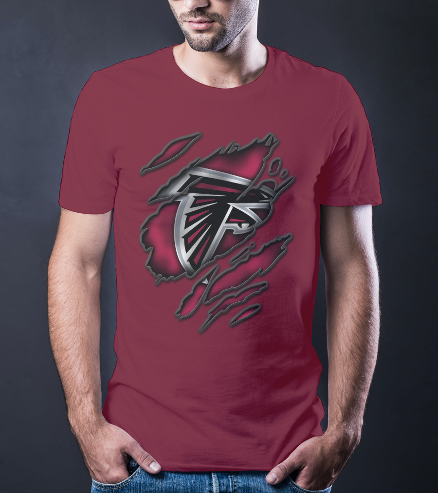 Torn Atlanta Falcons Logo T-Shirt