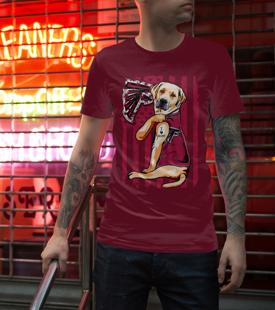 Atlanta Falcons Labrador Retriever I Love Mom T-Shirt