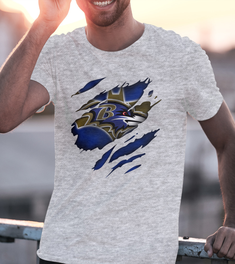 Baltimore Ravens Logo On T-Shirt