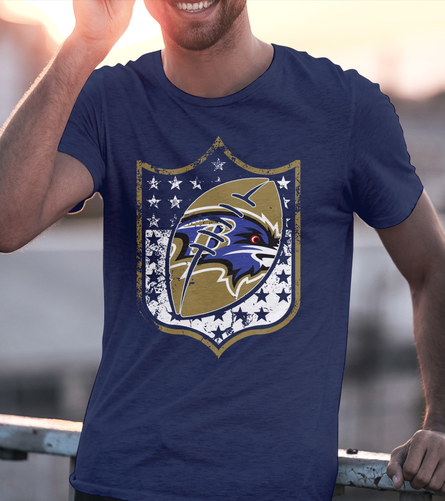 Baltimore Ravens 45 Stars Shield T-Shirt