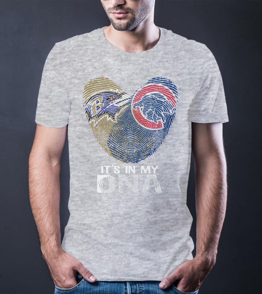 Baltimore Ravens Chicago Cubs It's In My Dna T-Shirt