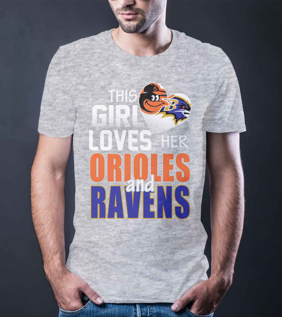 This Girl Loves Her Orioles And Ravens T-Shirt