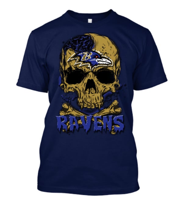 Baltimore Ravens Skull Logo Ravens 63 T-Shirt