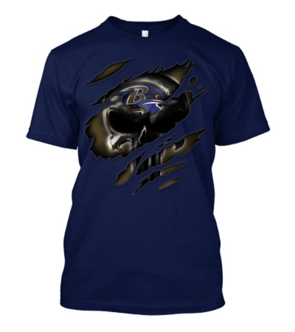 Baltimore Ravens Skull T-Shirt