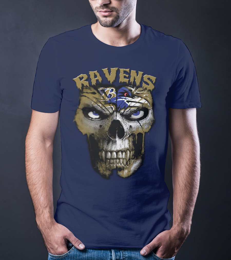 Ravens Baltimore Skull B Logo T-Shirt