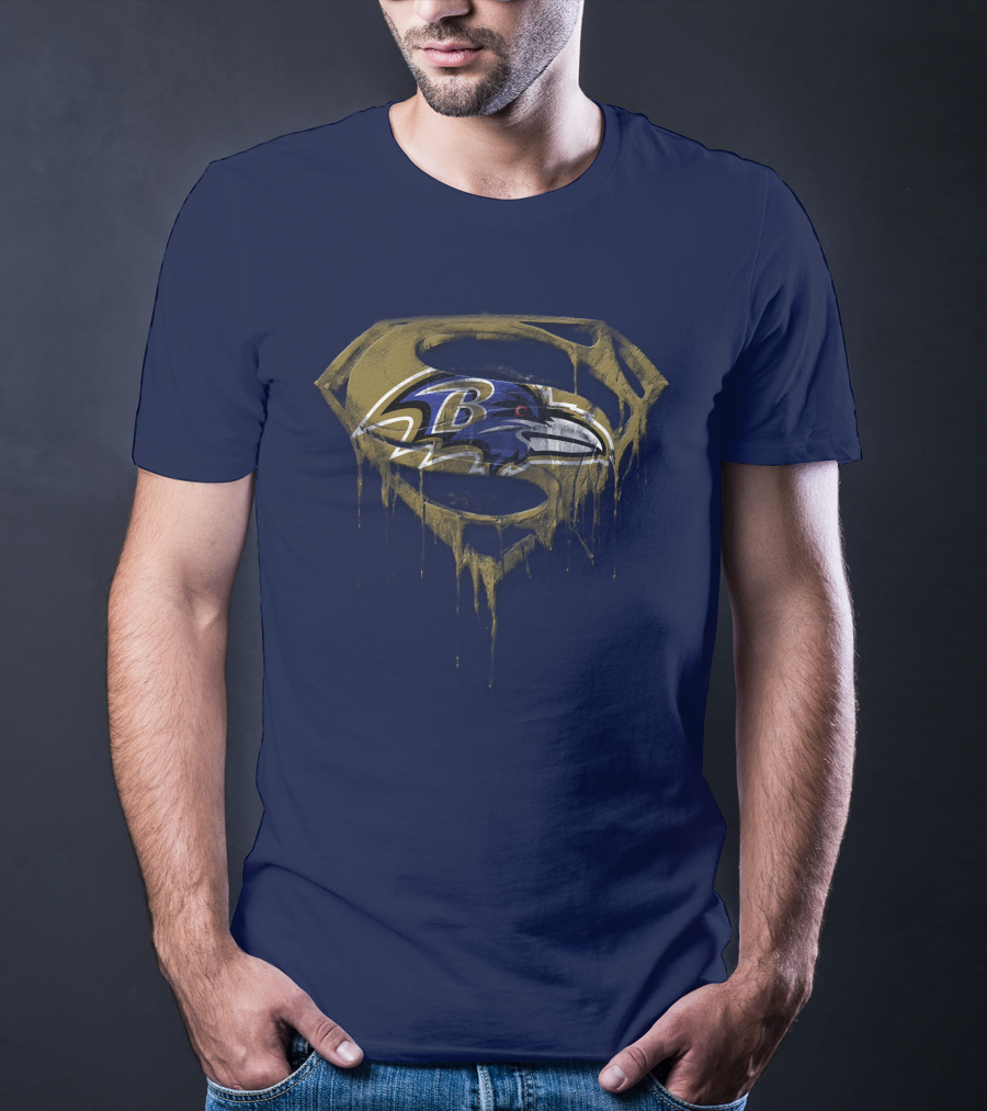 Baltimore Ravens Superman Logo Fusion T-Shirt