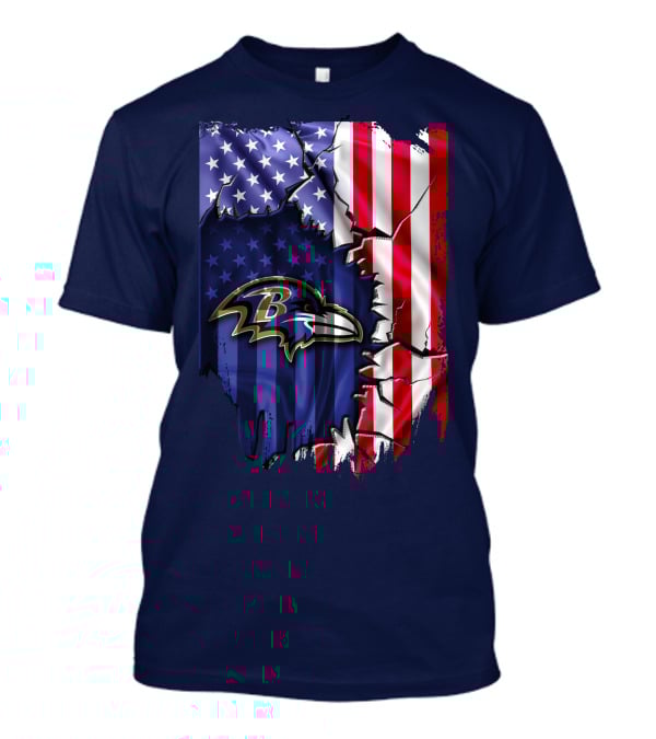 Baltimore Ravens American Flag T-Shirt