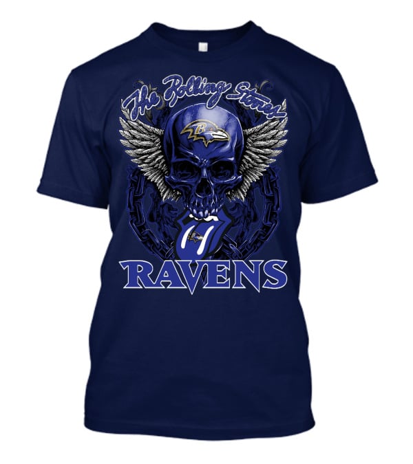 The Rolling Stones Ravens Baltimore Skull Wings T-Shirt
