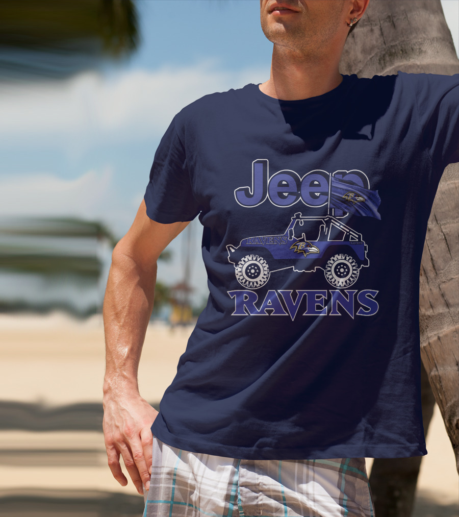 Jeep Ravens Baltimore Football Fan T-Shirt