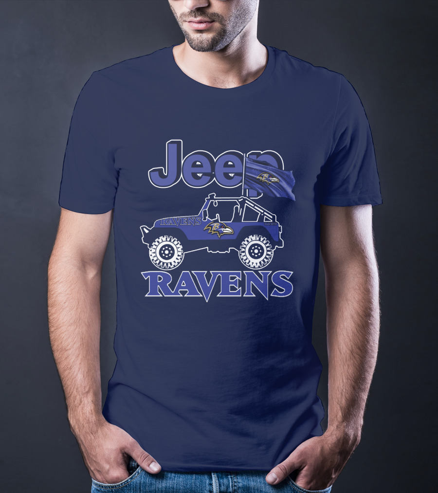 Jeep Ravens Baltimore Football Fan T-Shirt