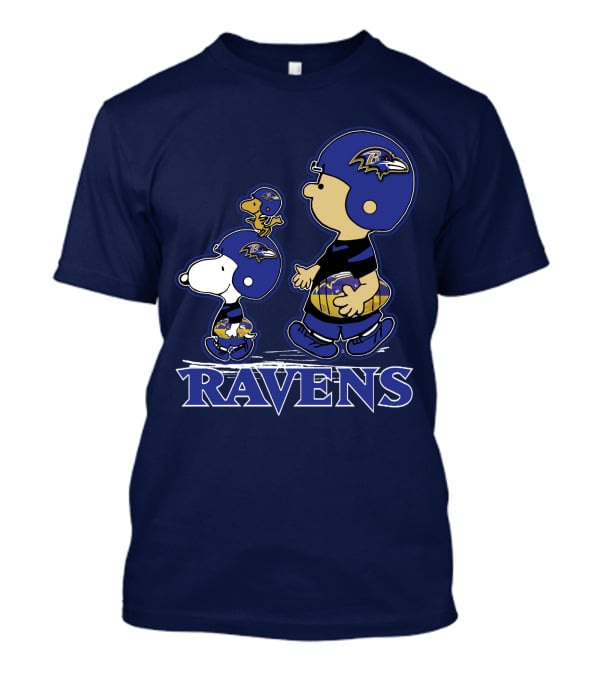 Snpfootball Baltimore Ravens Peanuts Characters Helmets Ravens T-Shirt