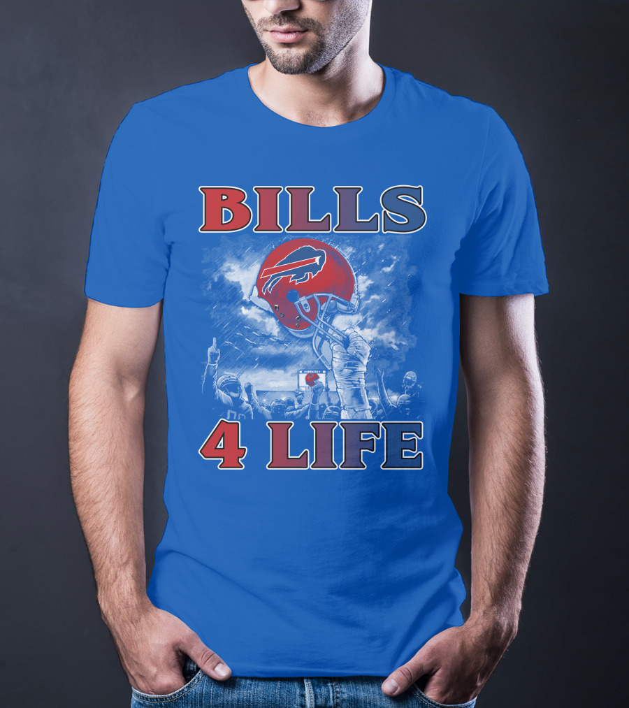 Bills 4 Life Buffalo Bills Helmet Celebration T-Shirt
