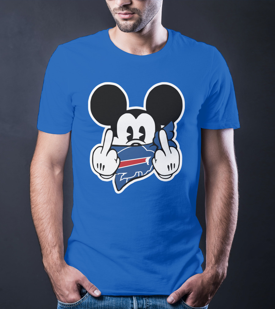 Buffalo Bills Mickey Mouse Middle Finger T-Shirt