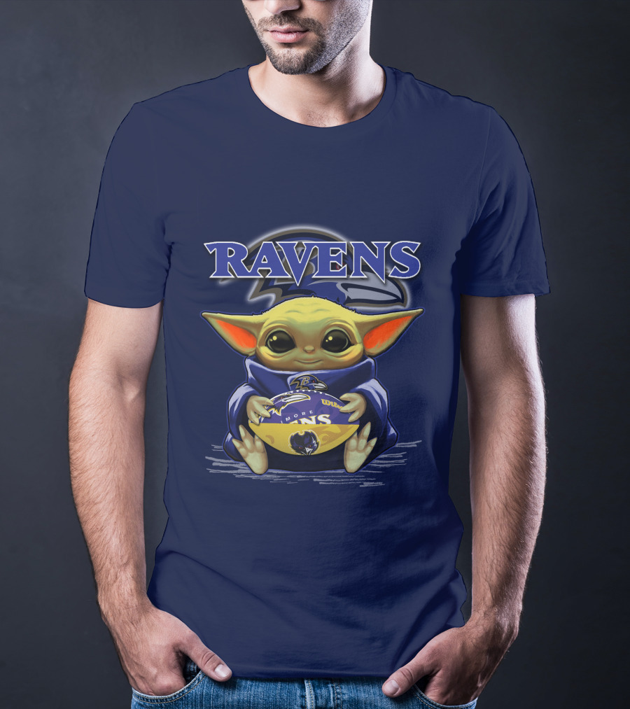 Yoda Ravens Football Baltimore Nfl Baby Character T-Shirt