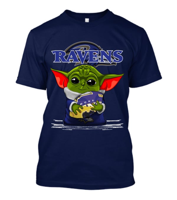 Yoda Holding Baltimore Ravens Football Ravens T-Shirt