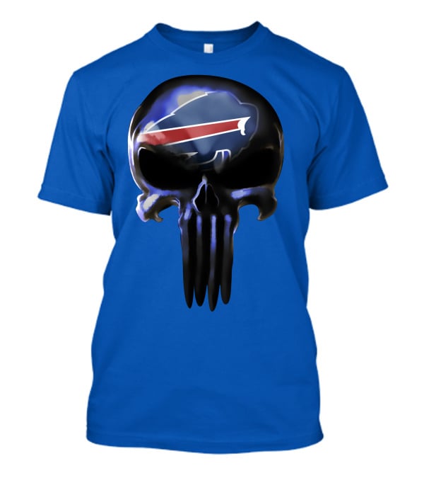 Buffalo Bills Punisher Skull Logo 49ers Crossover T-Shirt