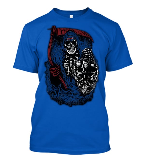 Buffalo Bills 61 Grim Reaper Skeleton Skulls T-Shirt