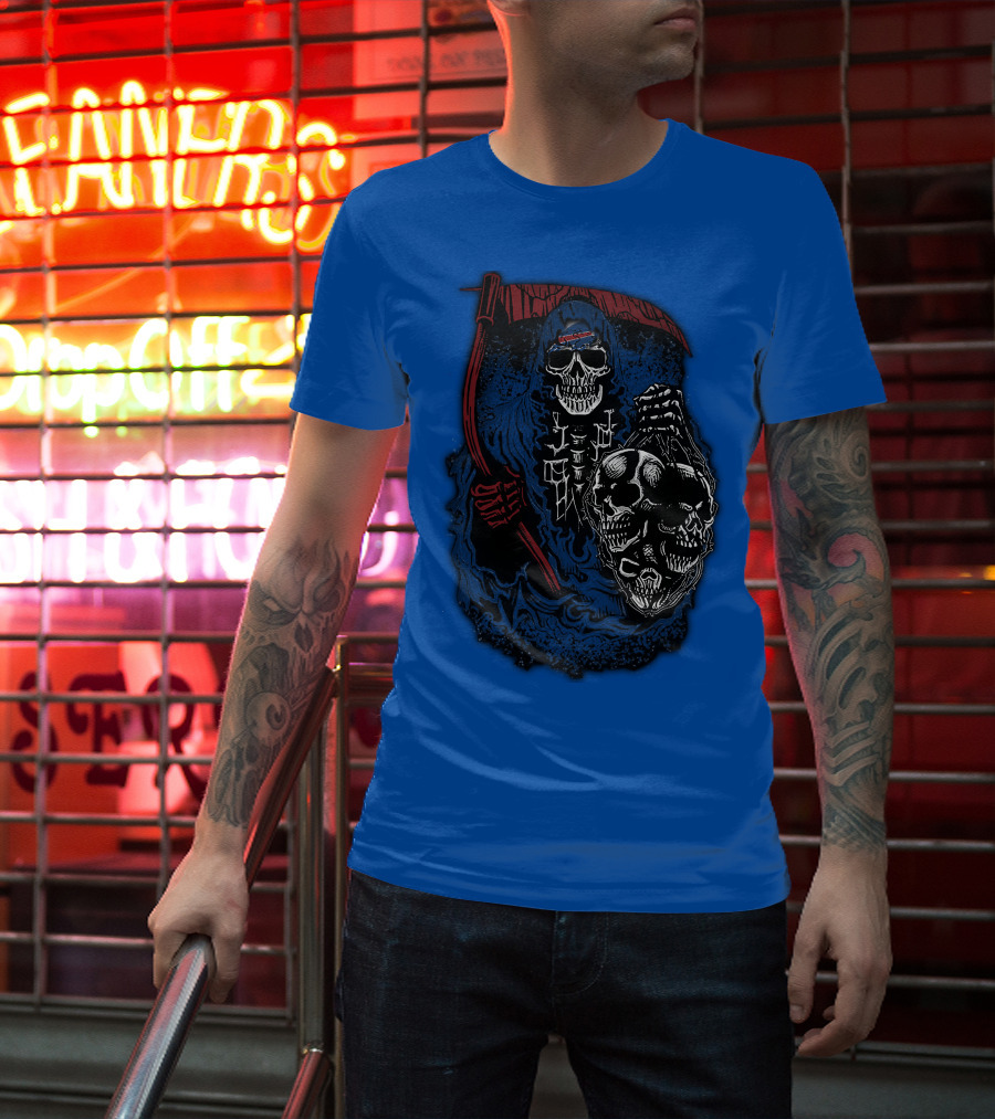 Buffalo Bills 61 Grim Reaper Skeleton Skulls T-Shirt
