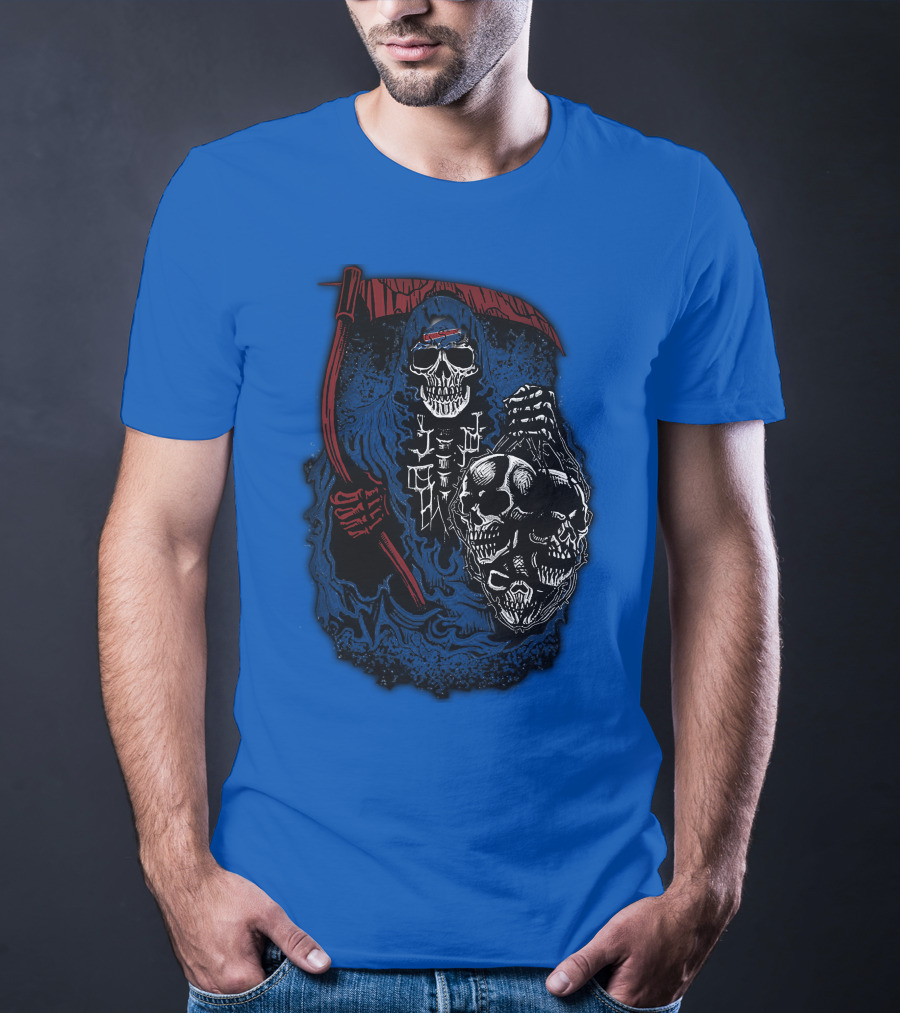 Buffalo Bills 61 Grim Reaper Skeleton Skulls T-Shirt